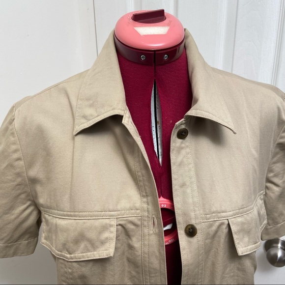 Company Ellen Tracy Women 100% cotton midi buttoned down dress. Size 6. Used. - Picture 4 of 9